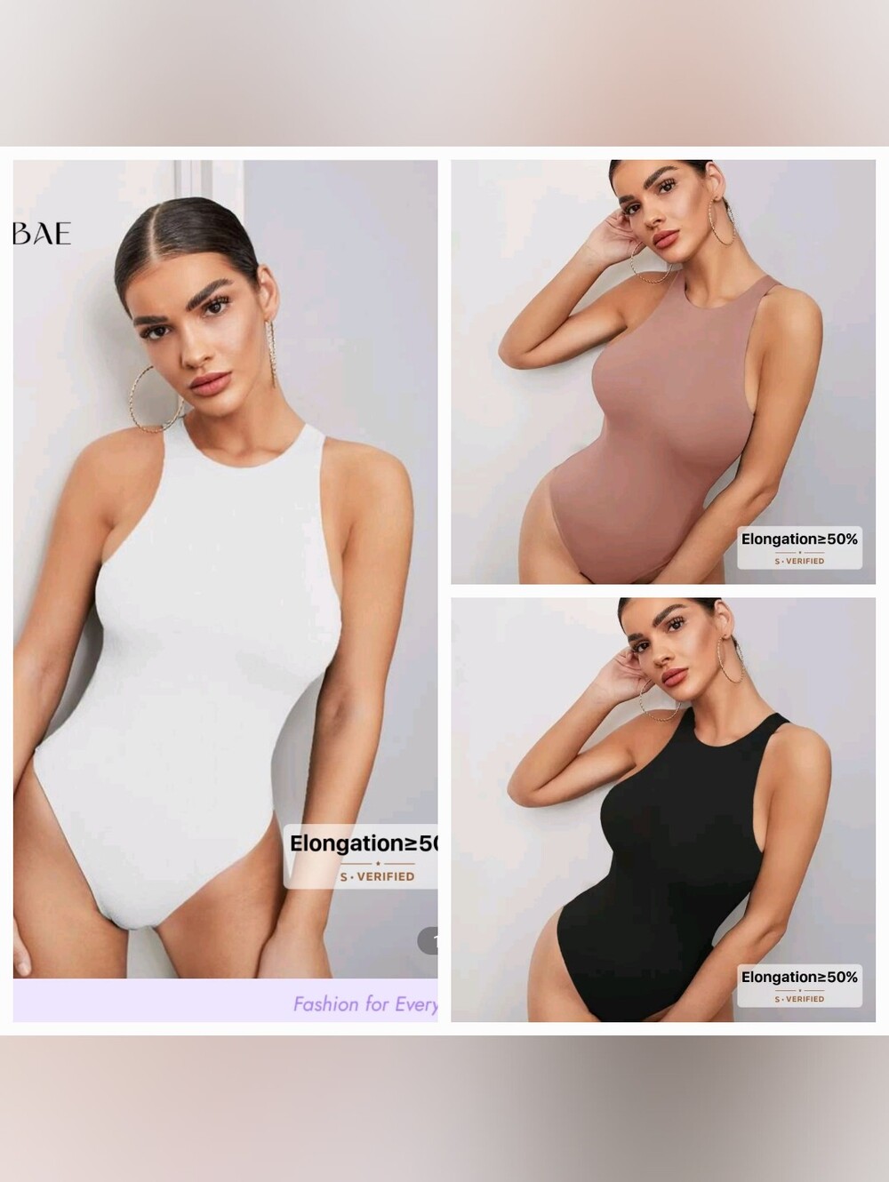 🏷 New Trio Of Bodysuits In White, Mauve, Black